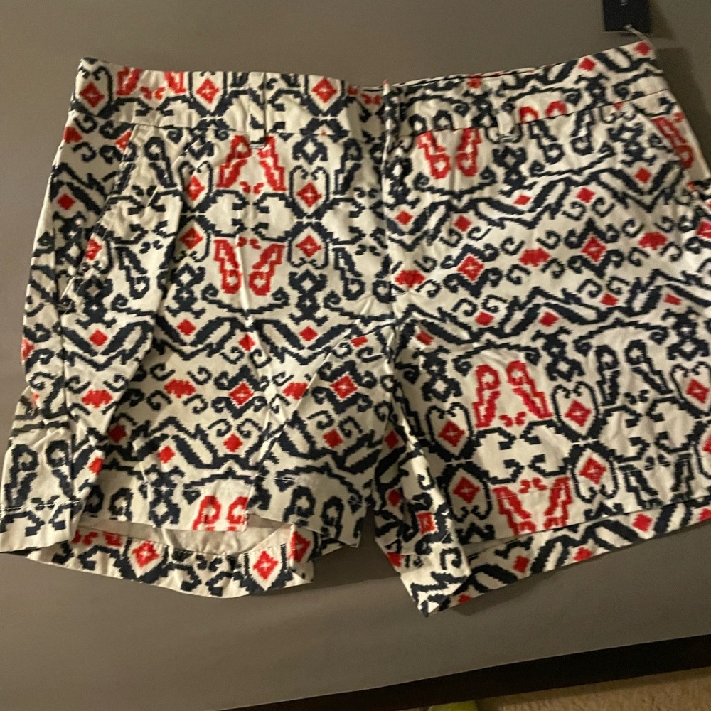 Patterned Red and Black Women's Shorts